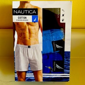 Nautica XL 40-42 Cotton 3 Woven Boxers